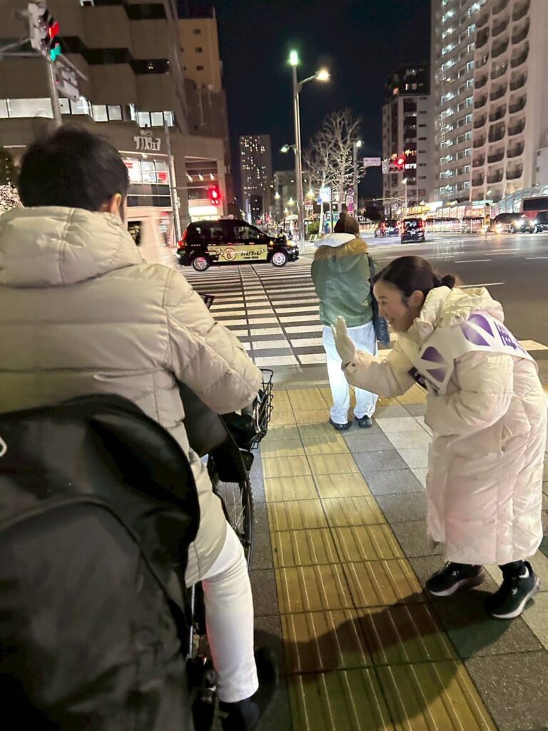 夜は勝どきでご挨拶。たくさんの方に支えられています。