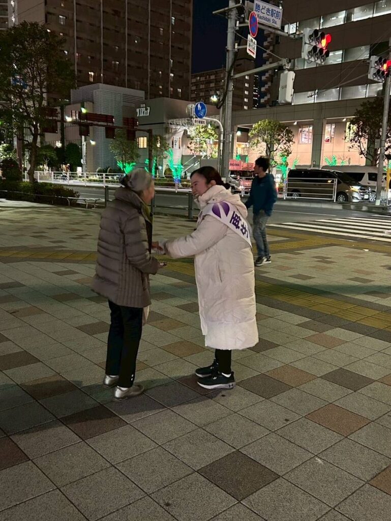 夜は勝どきでご挨拶。たくさんの方に支えられています。